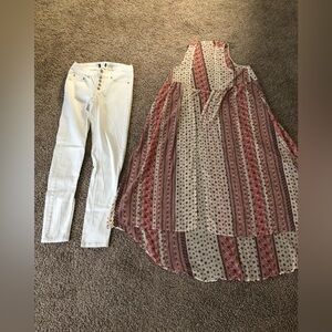 JCPenney White Skinny Pants